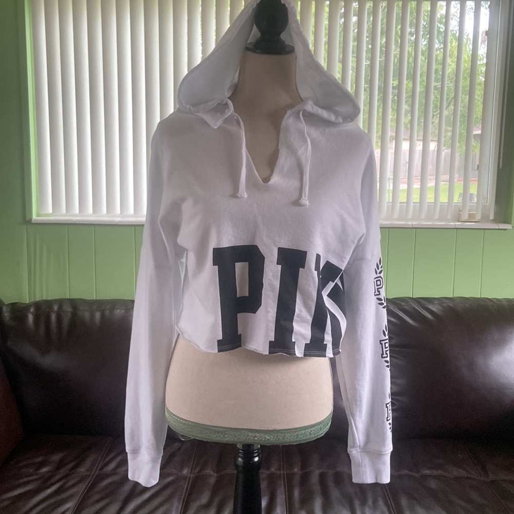 EUC PINK cropped hoodie